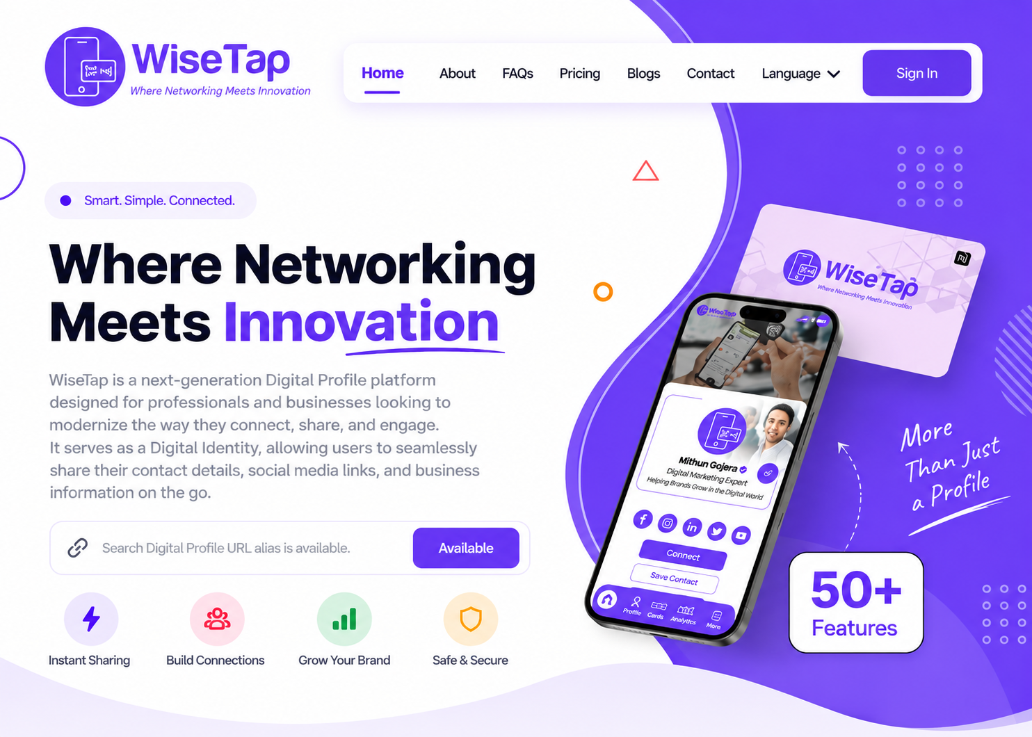 WiseTap digital profile platform