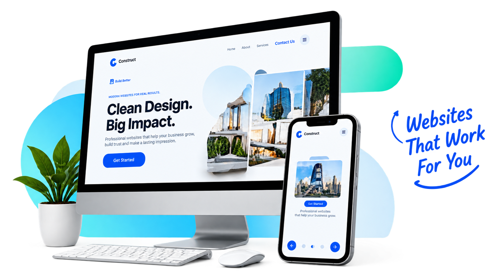 Website development support visual